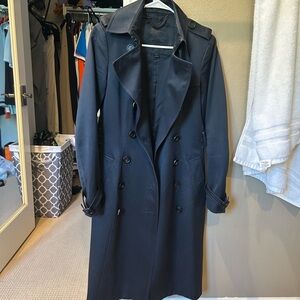 Burberry Black Women’s Wool Coat with Chain Detail Prorsum